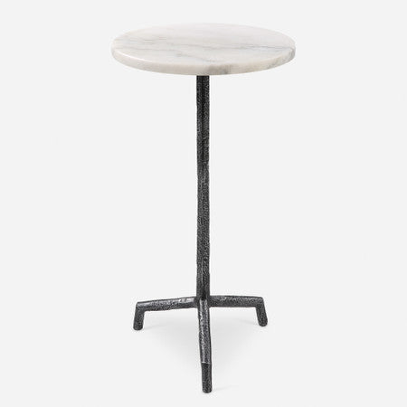 Puritan White Marble Drink Table