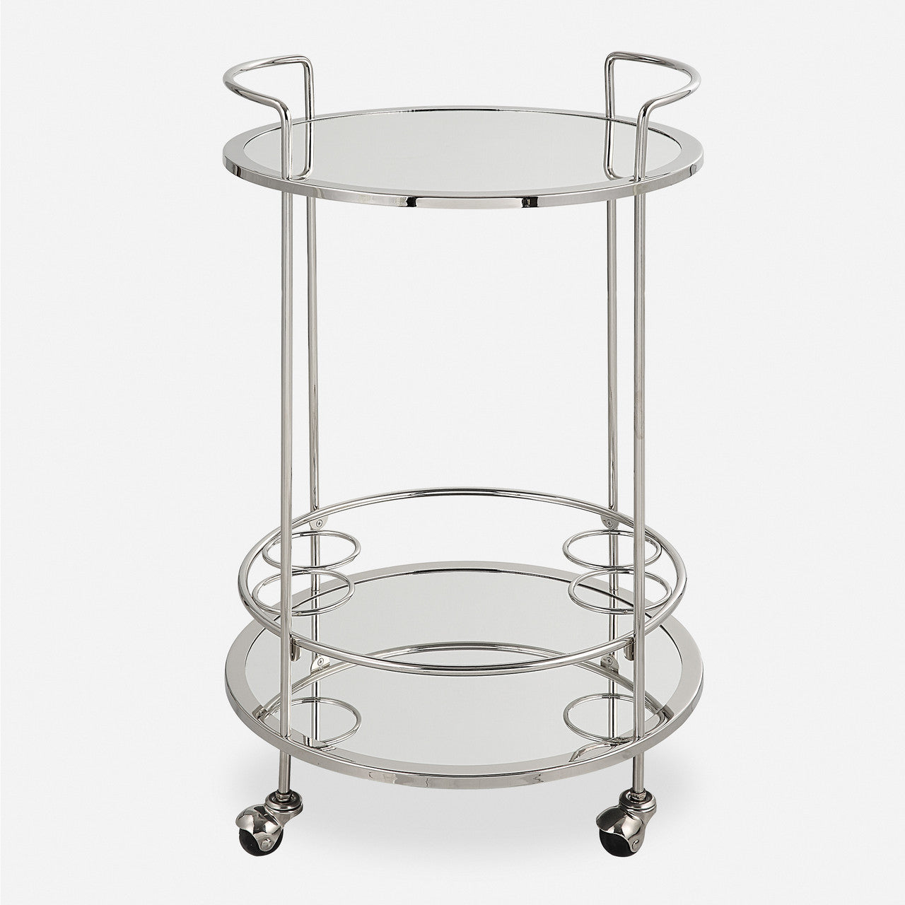 Uttermost Spritz Chrome Bar Cart