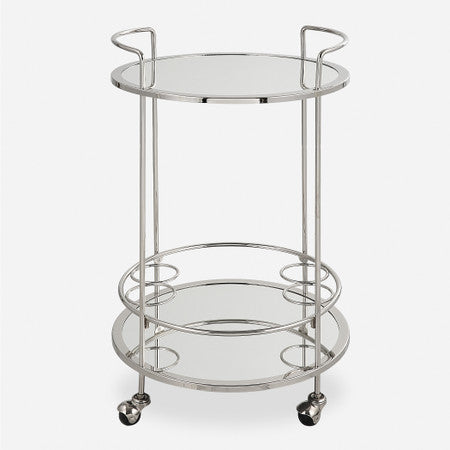 Spritz Chrome Bar Cart