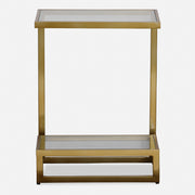 Uttermost Musing Brushed Brass Accent Table
