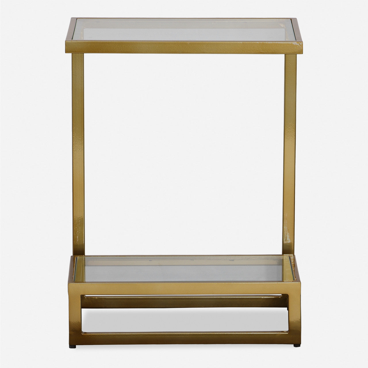 Uttermost Musing Brushed Brass Accent Table