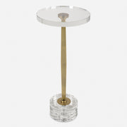 Uttermost Groove Crystal Drink Table