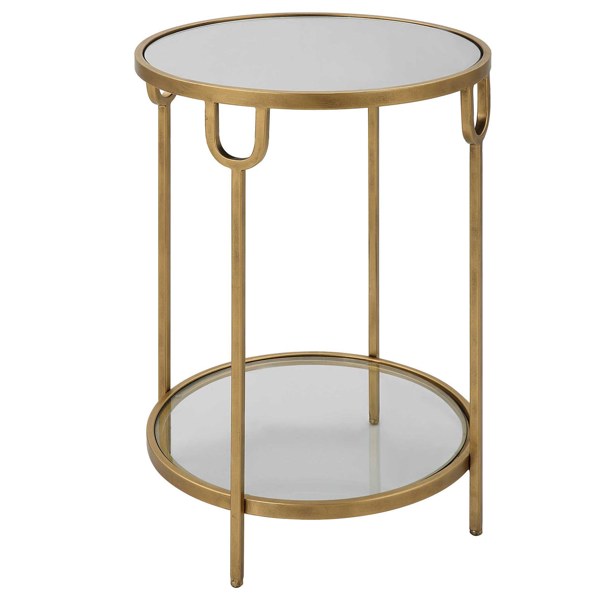 Cavendish Round Antique Gold Side Table
