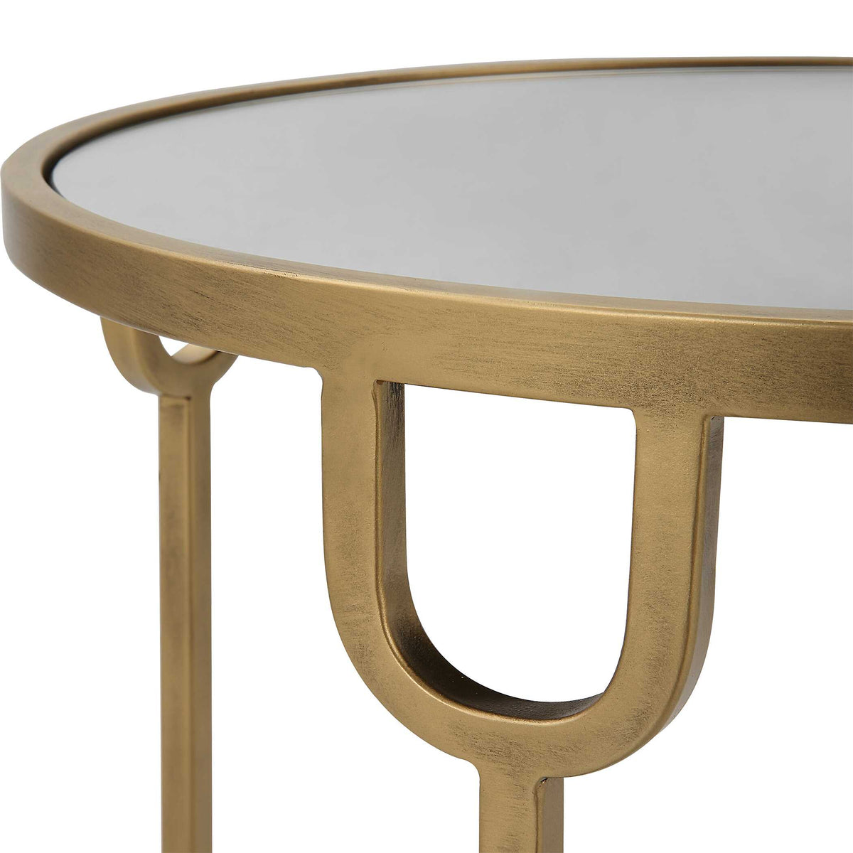 Cavendish Round Antique Gold Side Table