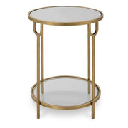 Cavendish Round Antique Gold Side Table