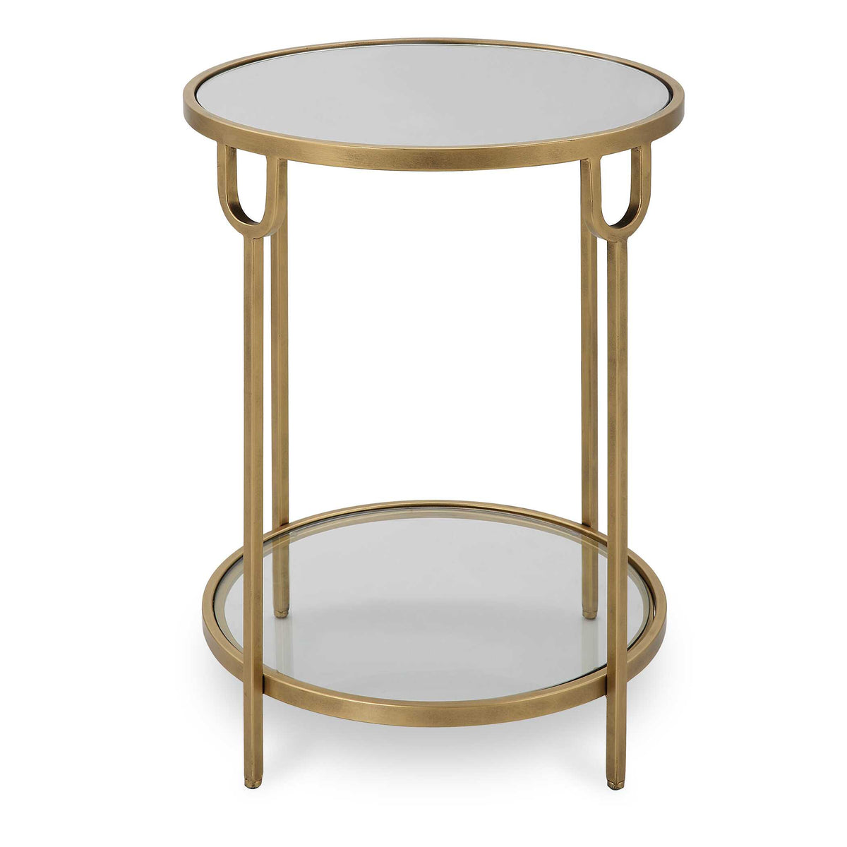 Cavendish Round Antique Gold Side Table