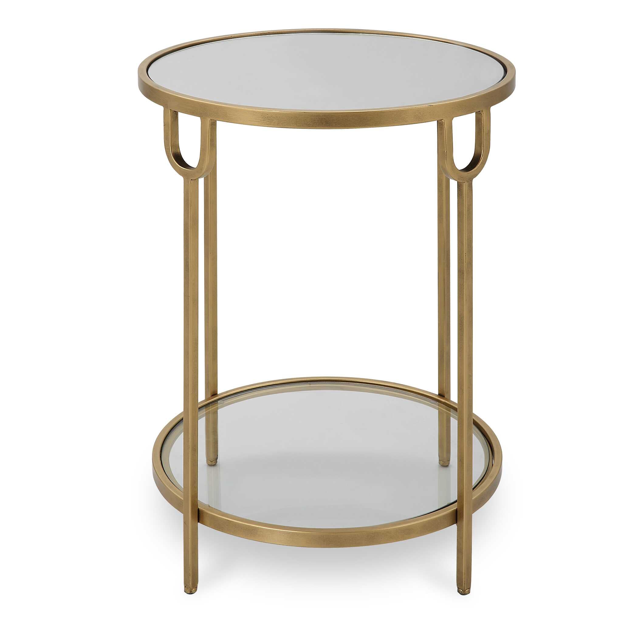 Cavendish Round Antique Gold Side Table