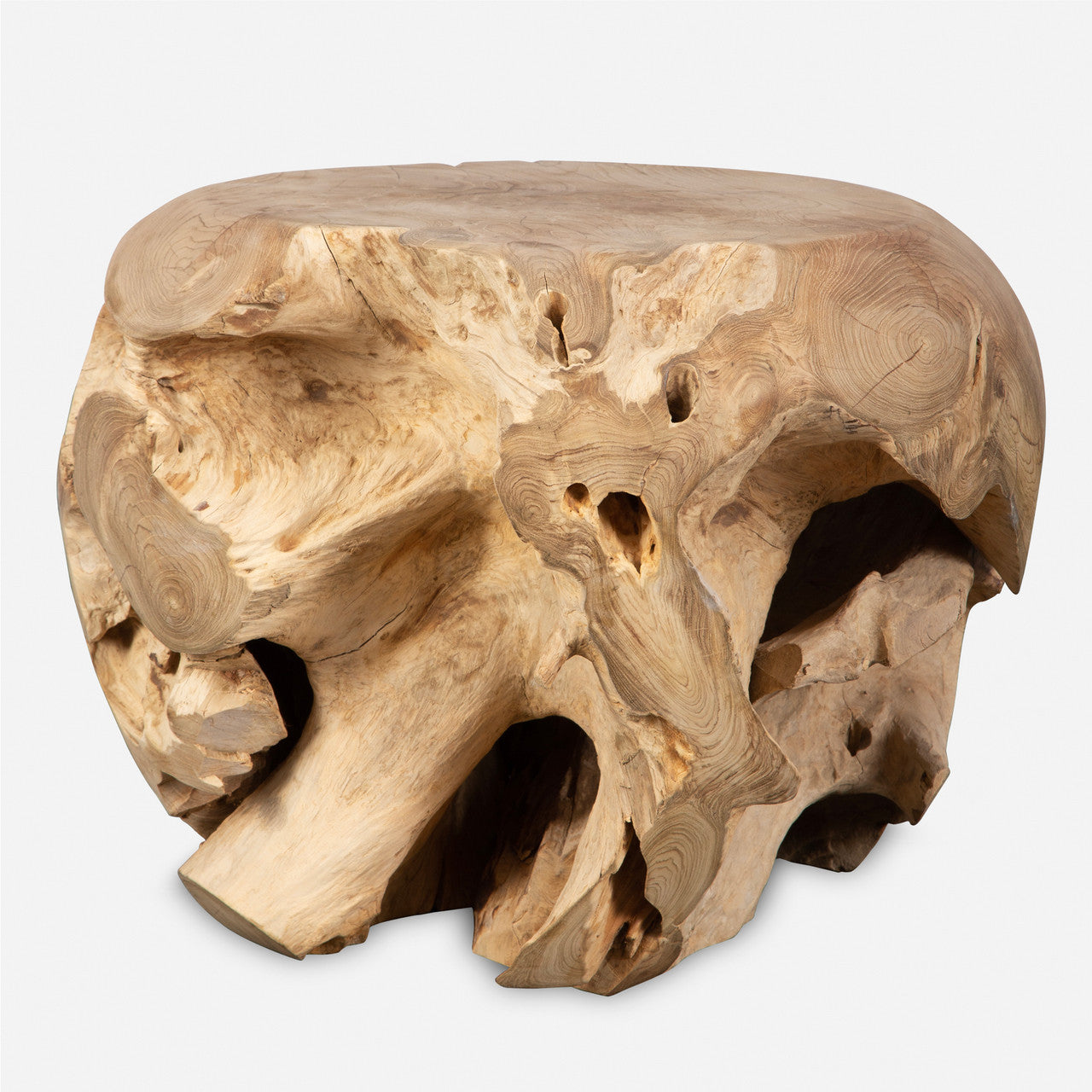 Uttermost Sola Handcrafted Teak Side Table