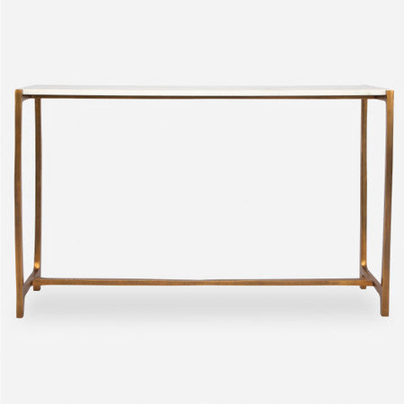 Affinity White Marble Console Table