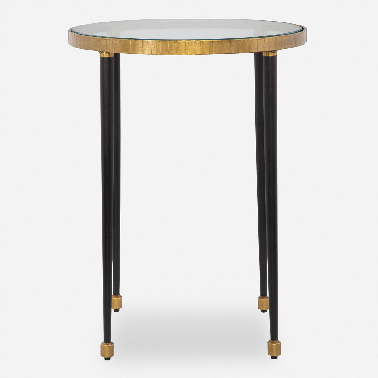 Uttermost Stiletto Antique Gold Side Table