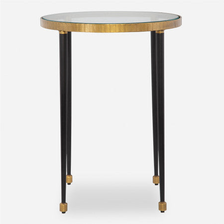 Stiletto Antique Gold Side Table
