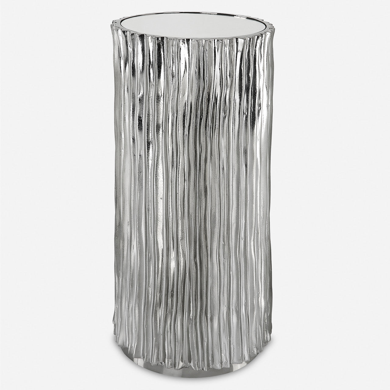 Uttermost Echo Modern Nickel Drink Table