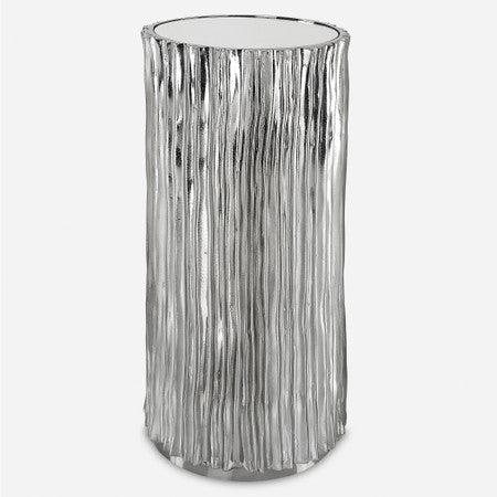 Echo Modern Nickel Drink Table