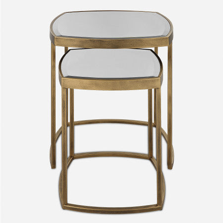 Vista Gold Nesting Tables, Set Of 2