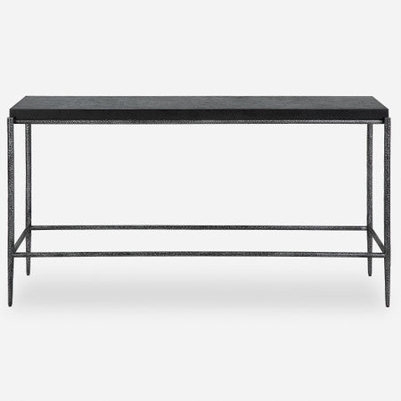 Crescendo Black Concrete Console Table