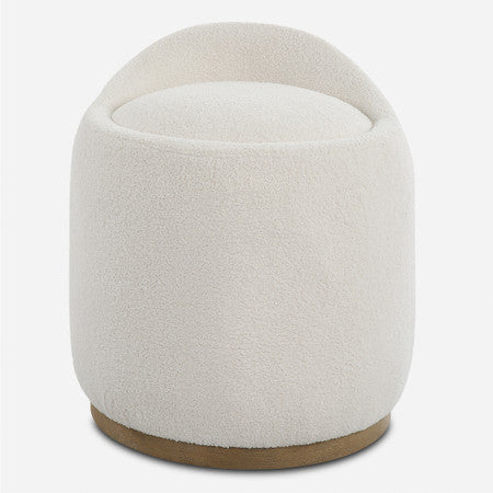 Swirl Swivel Sheepskin Ottoman