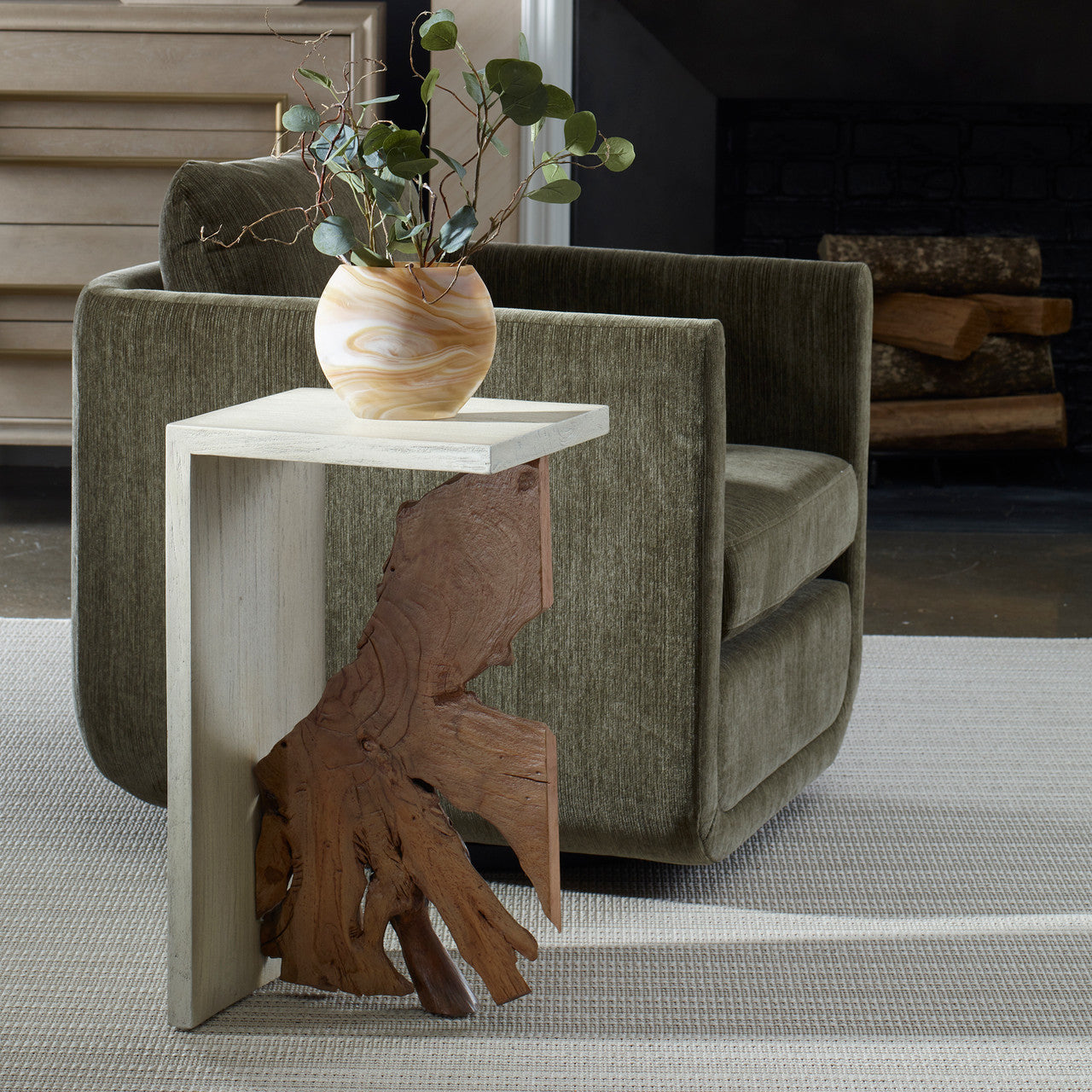 Uttermost Intersect Modern Accent Table