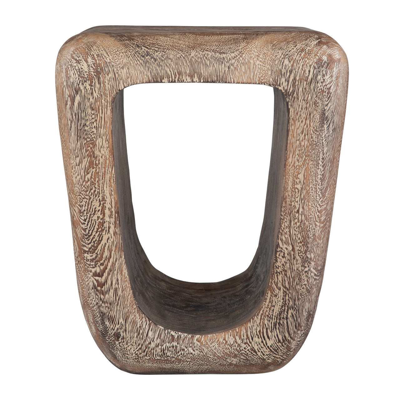 Uttermost Loophole Bleached Wash Accent Stool