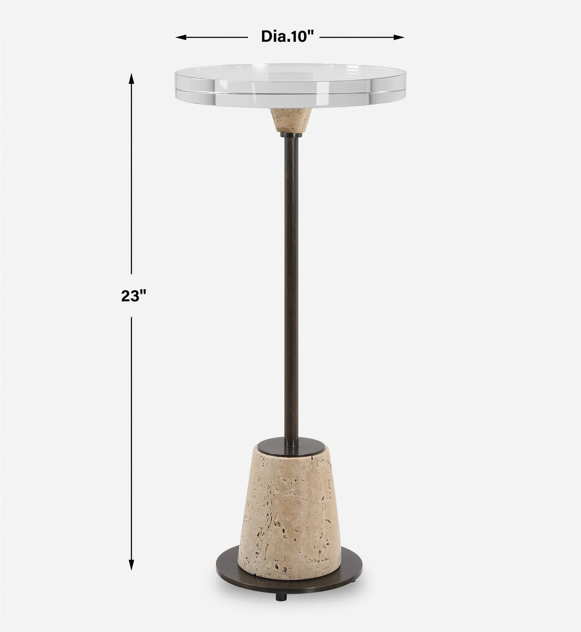 Uttermost Arthur Crystal Drink Table