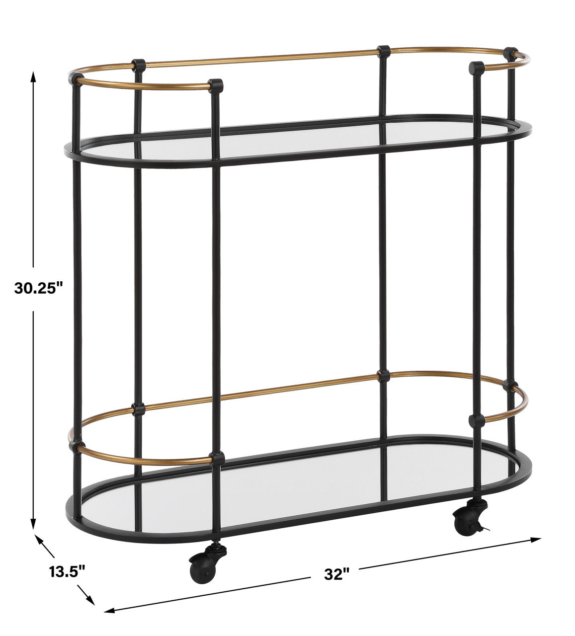 Uttermost Andre Iron Bar Cart