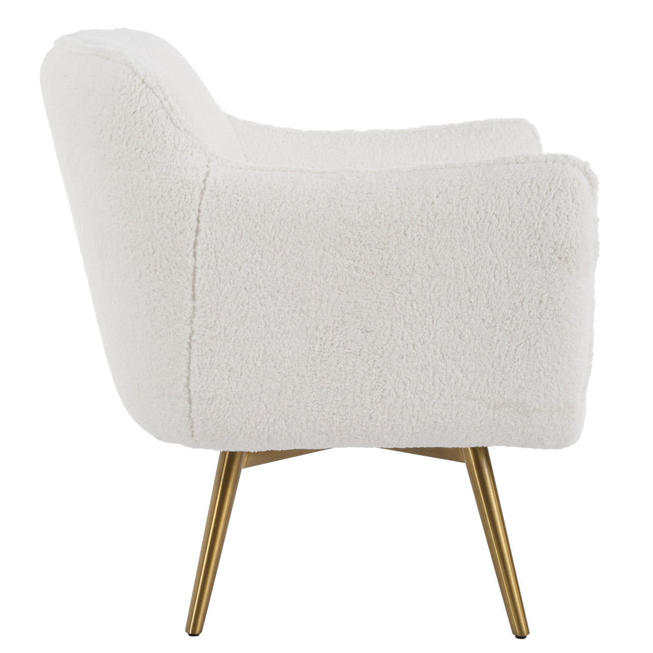 Uttermost Oasis White Swivel Chair