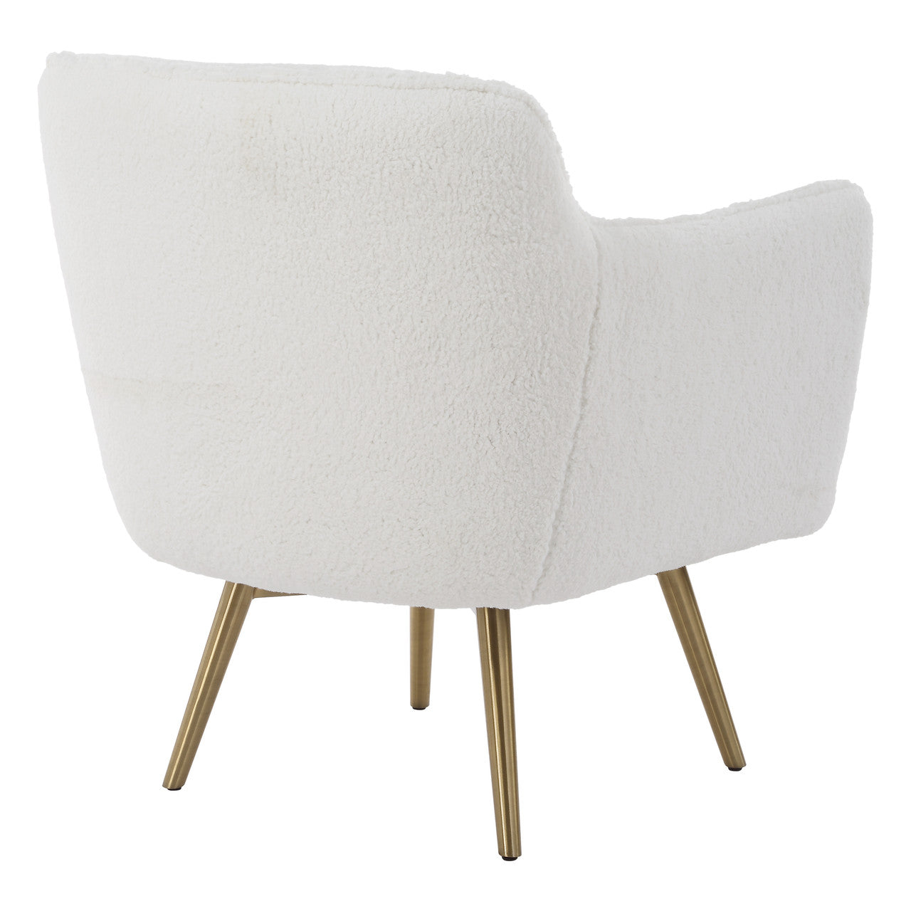 Uttermost Oasis White Swivel Chair