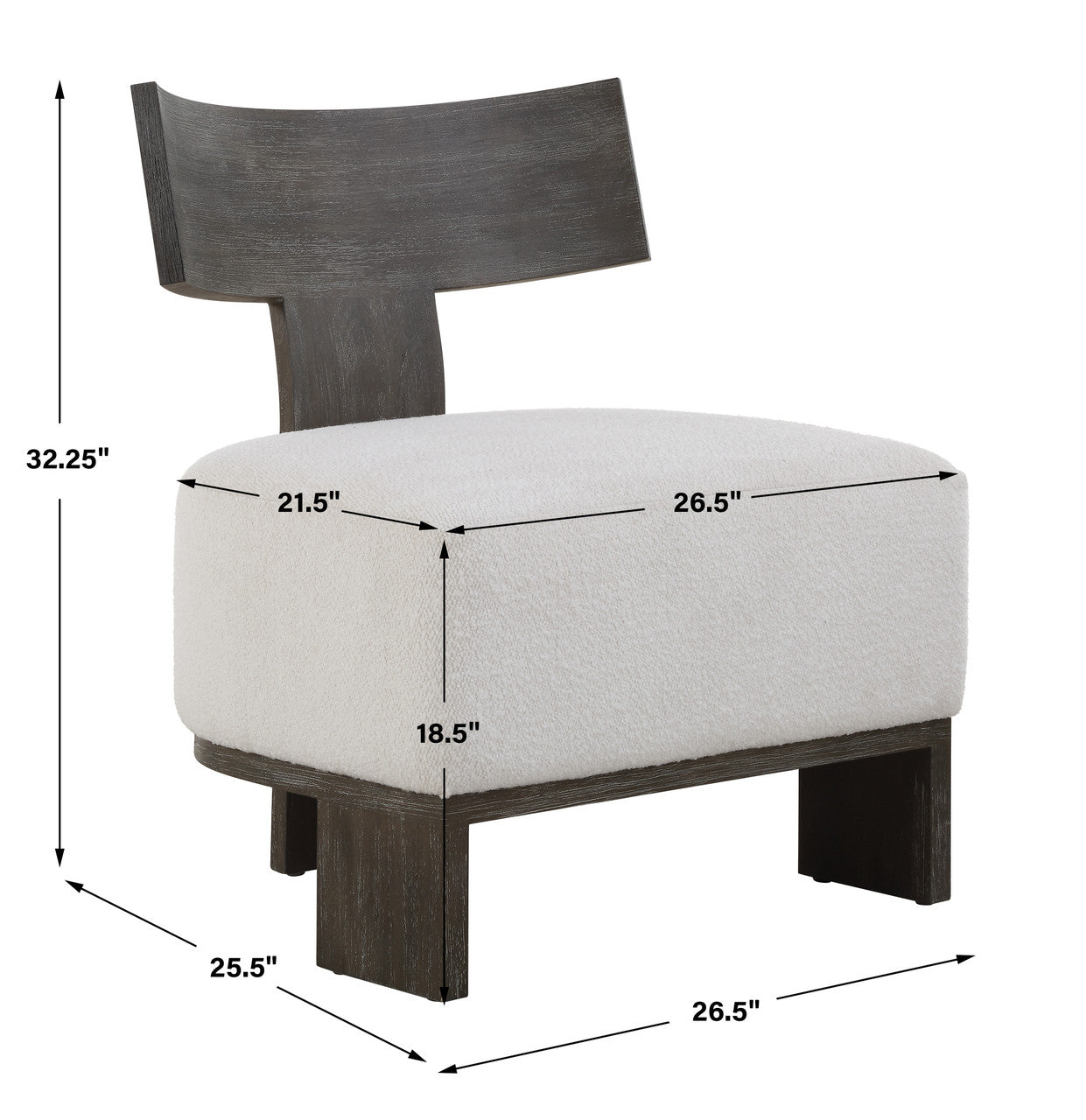 Uttermost Finlay Dark Walnut Accent Chair