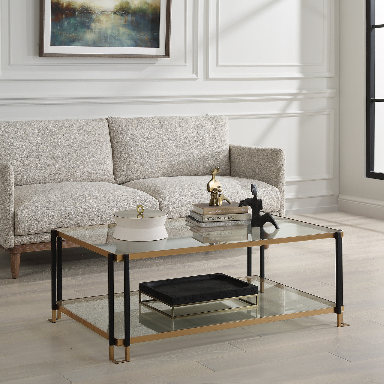 Uttermost Kentmore Glass Coffee Table