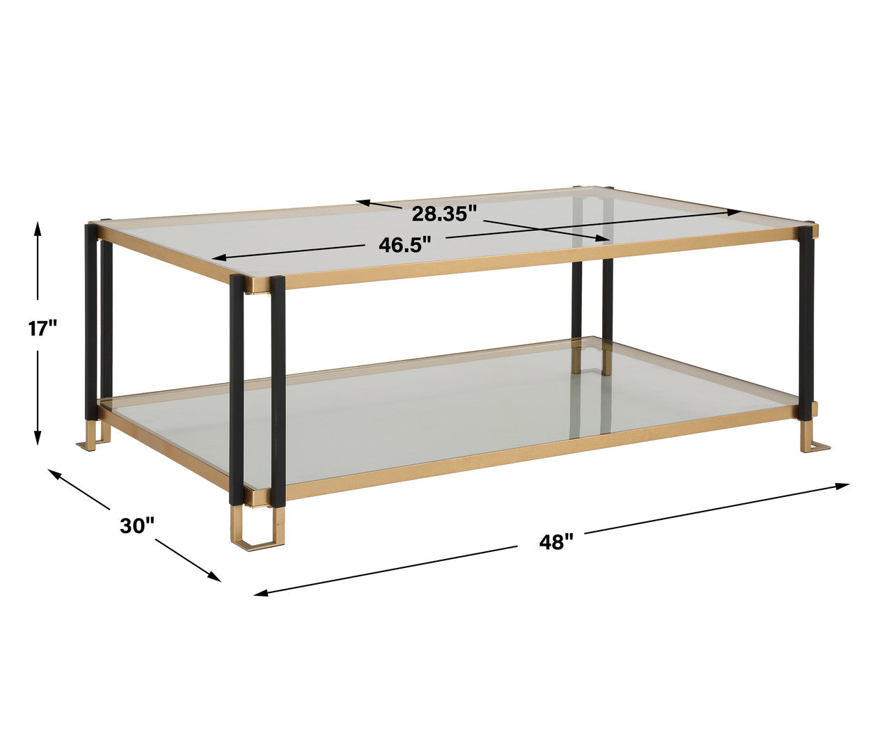 Uttermost Kentmore Glass Coffee Table