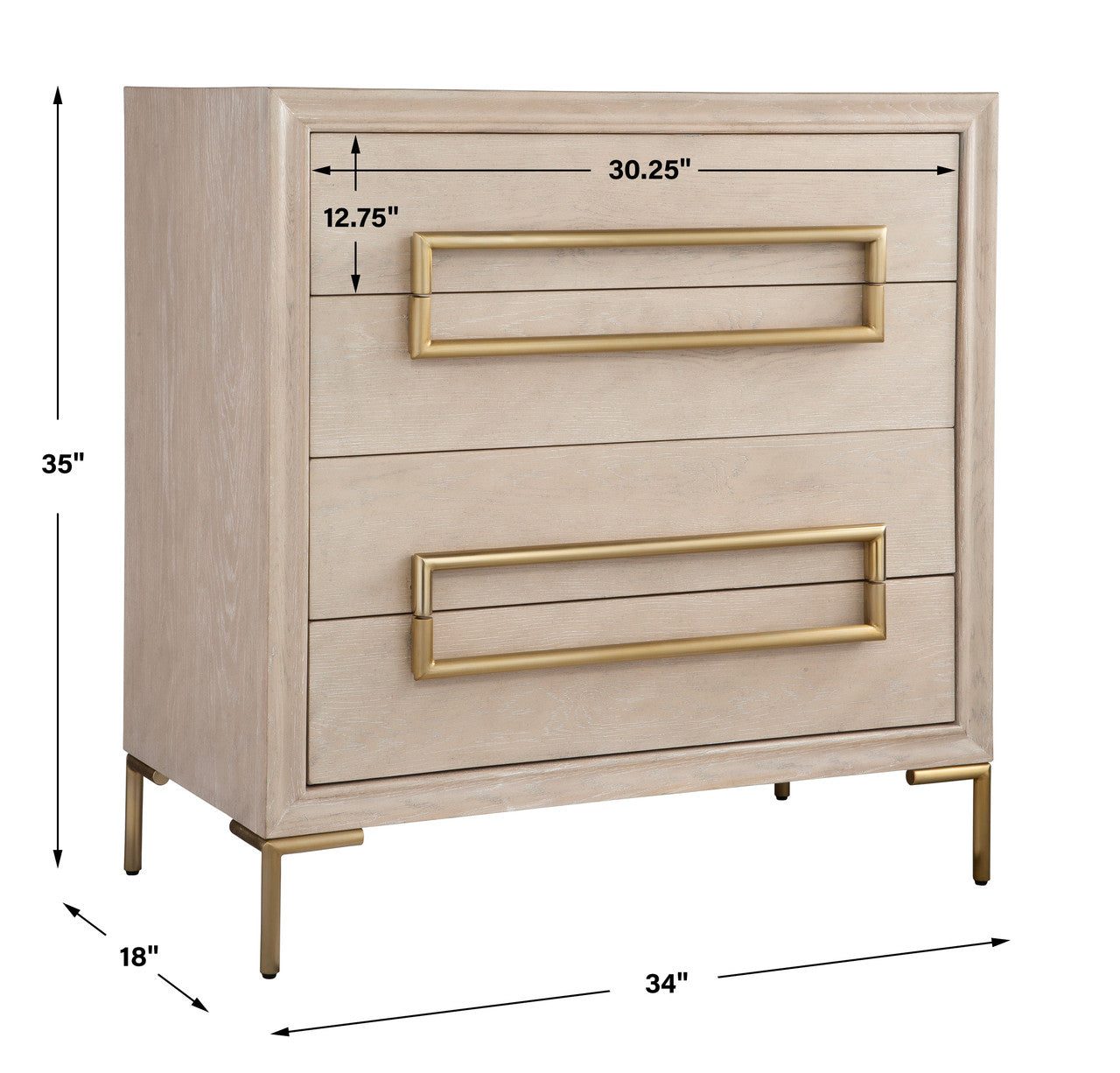 Uttermost Alessia Light Oak Accent Chest