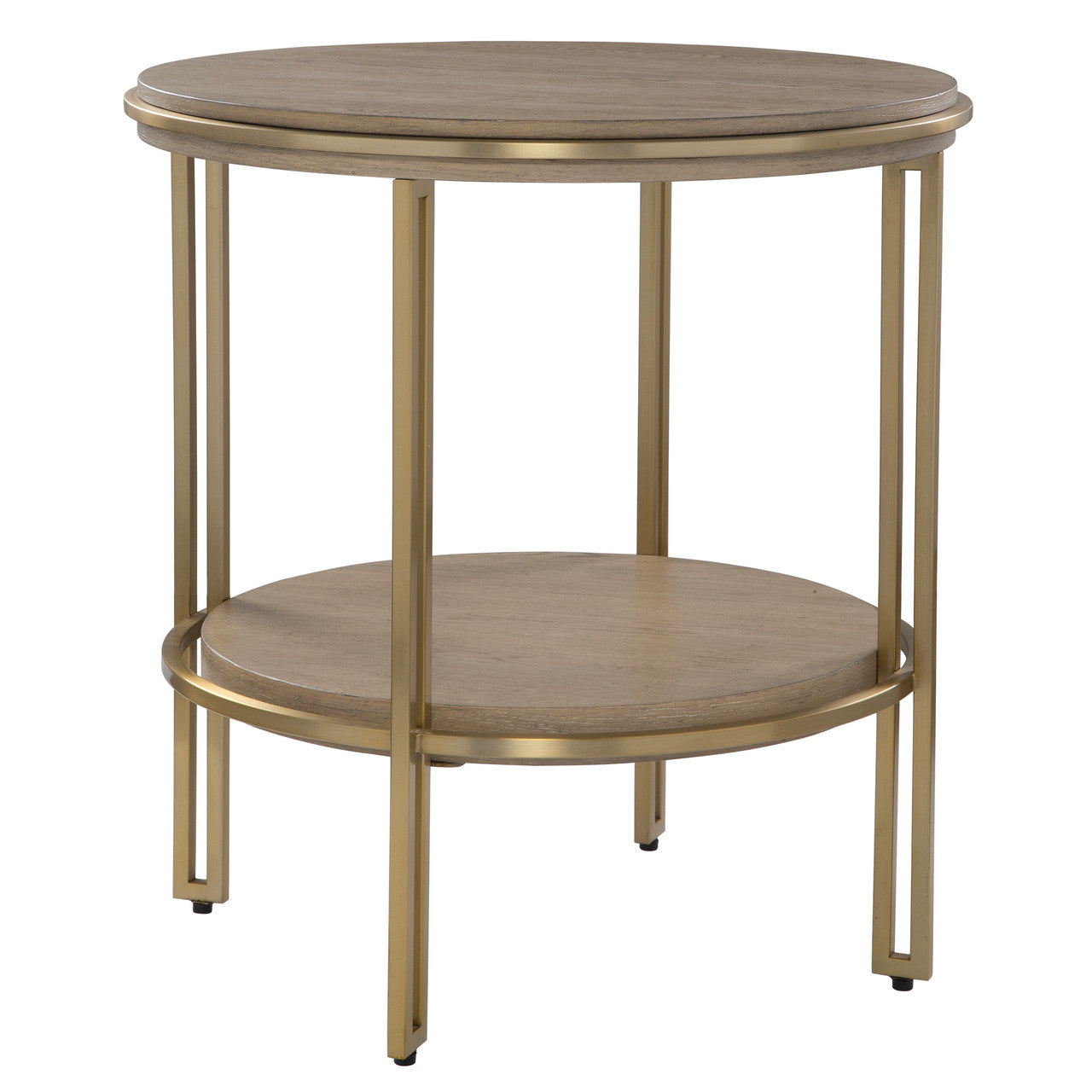 Uttermost Elise Round Brass Side Table
