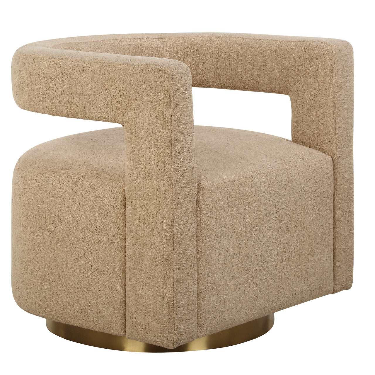 Uttermost Grounded Modern Swivel Chair
