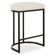 Hartwell Matte Black Iron Accent Stool
