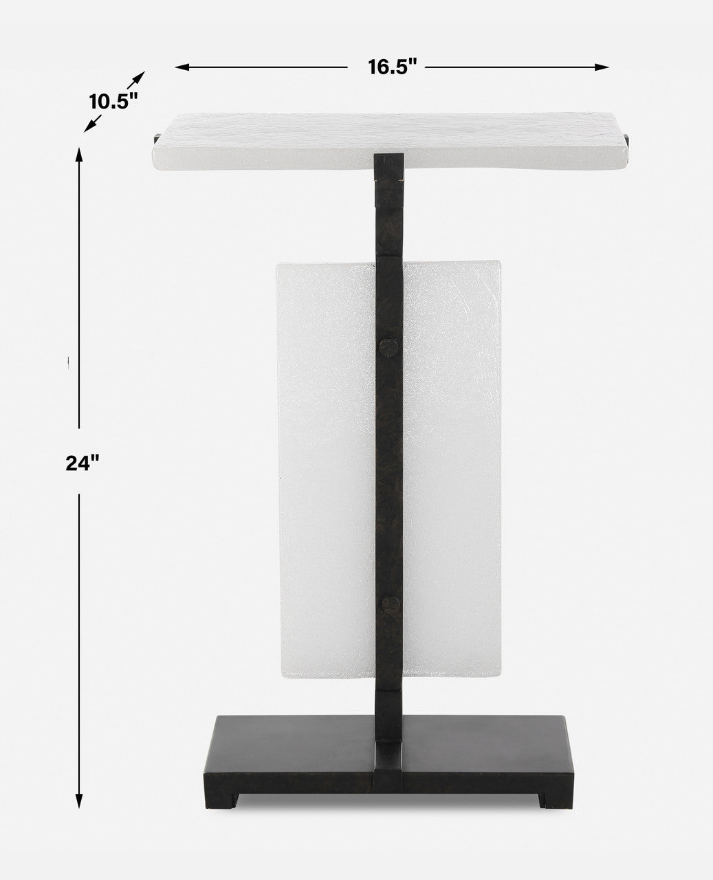 Uttermost Elements Bubble Glass Accent Table