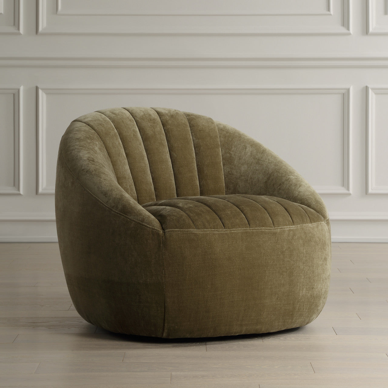 Uttermost Narrows Moss Green Swivel Chair