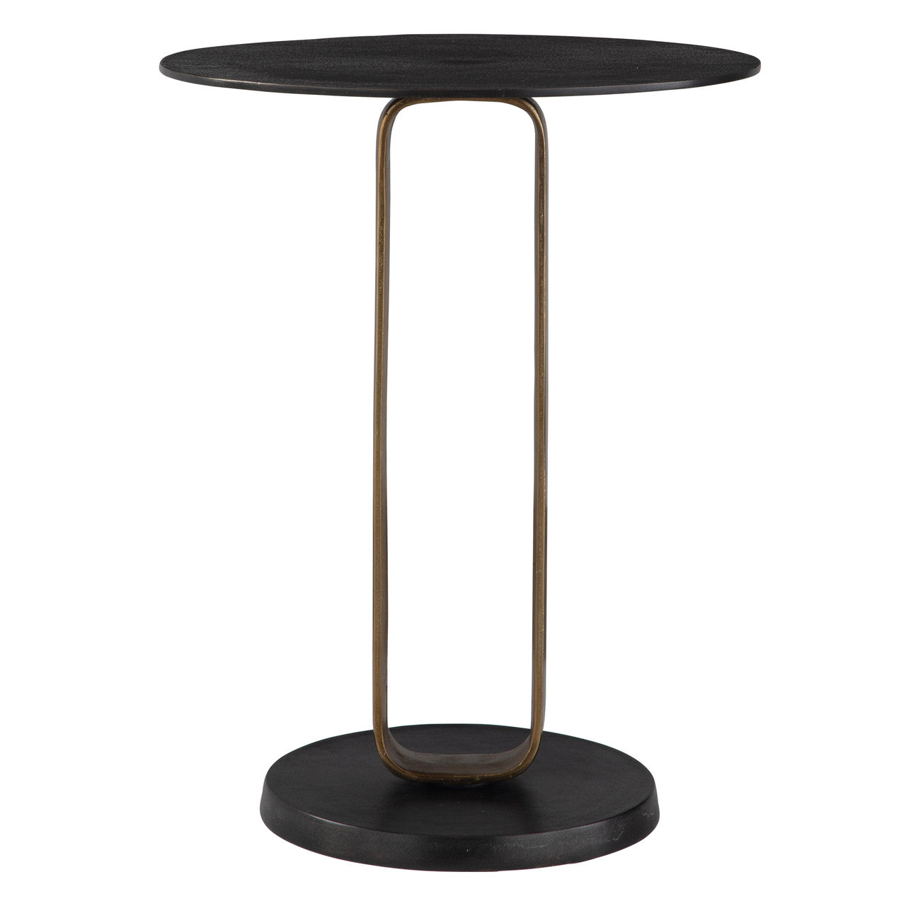 Uttermost Aperture Brass Accent Table