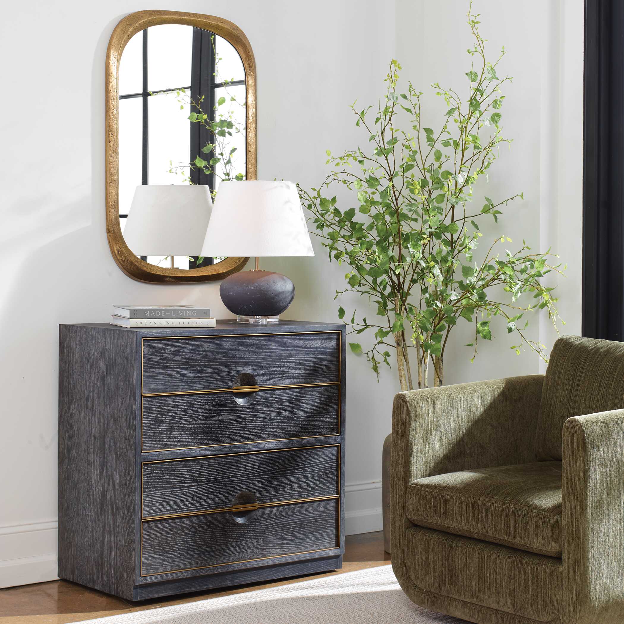 Uttermost Besos 4 Drawer Walnut Chest