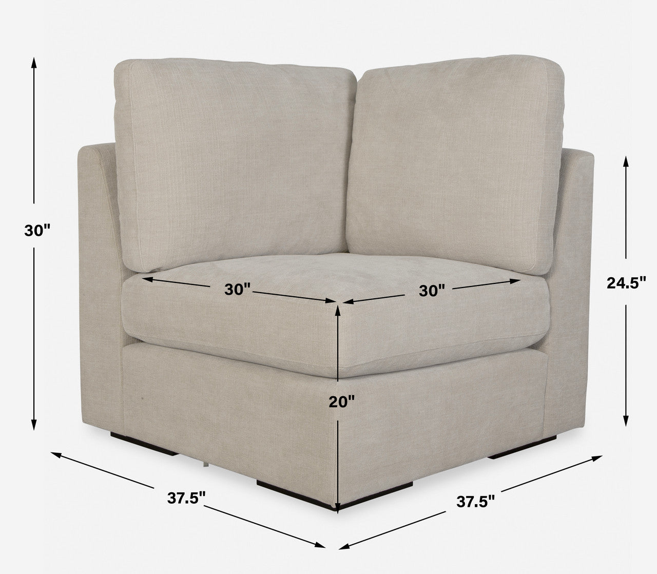 Uttermost Refuge Sand Corner, Sofa