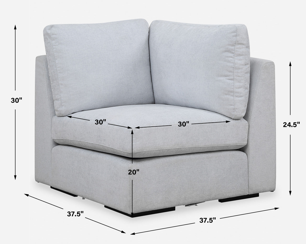 Uttermost Refuge Cloud Blue Corner Sofa