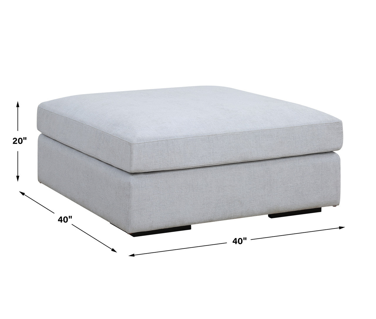 Uttermost Refuge Cloud Blue Sofa Ottoman