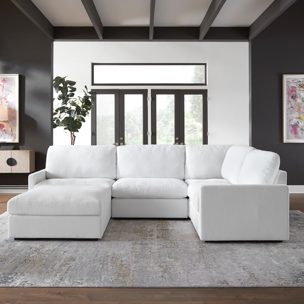 Uttermost Refuge Armless Arctic White Sofa