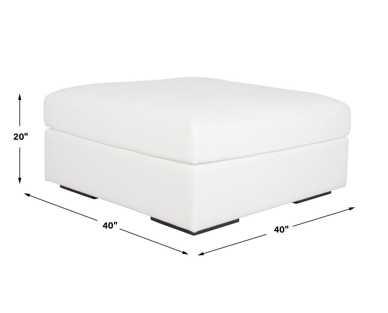 Uttermost Refuge Arctic White Sofa Ottoman