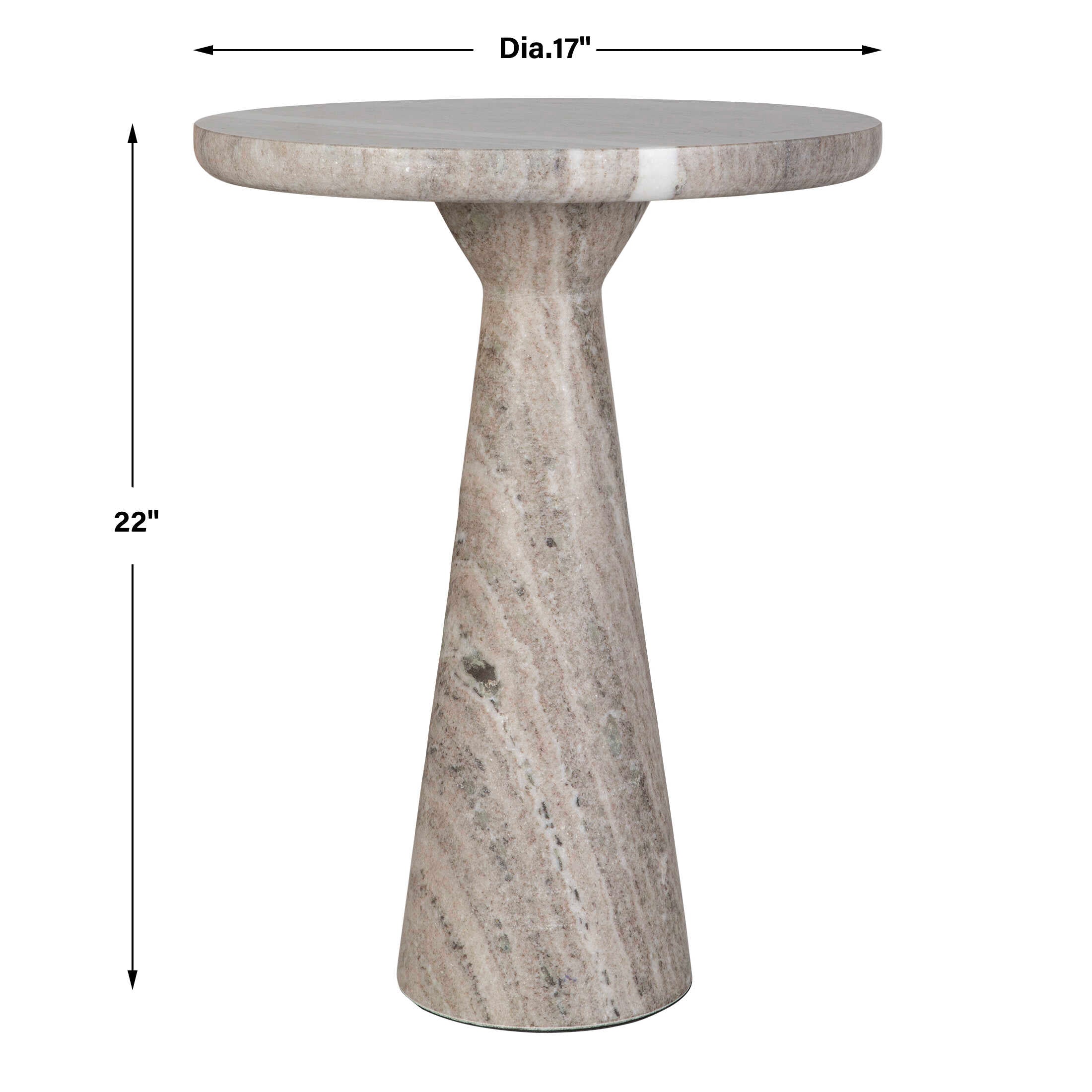 Uttermost Stour Marble Accent Table