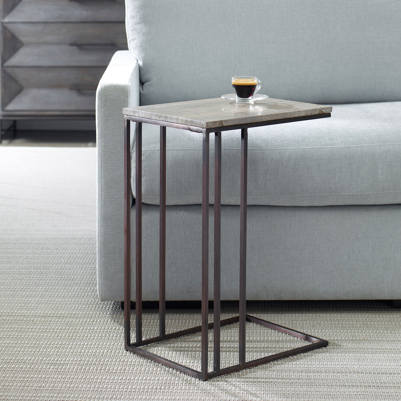Uttermost Theodore Travertine Accent Table