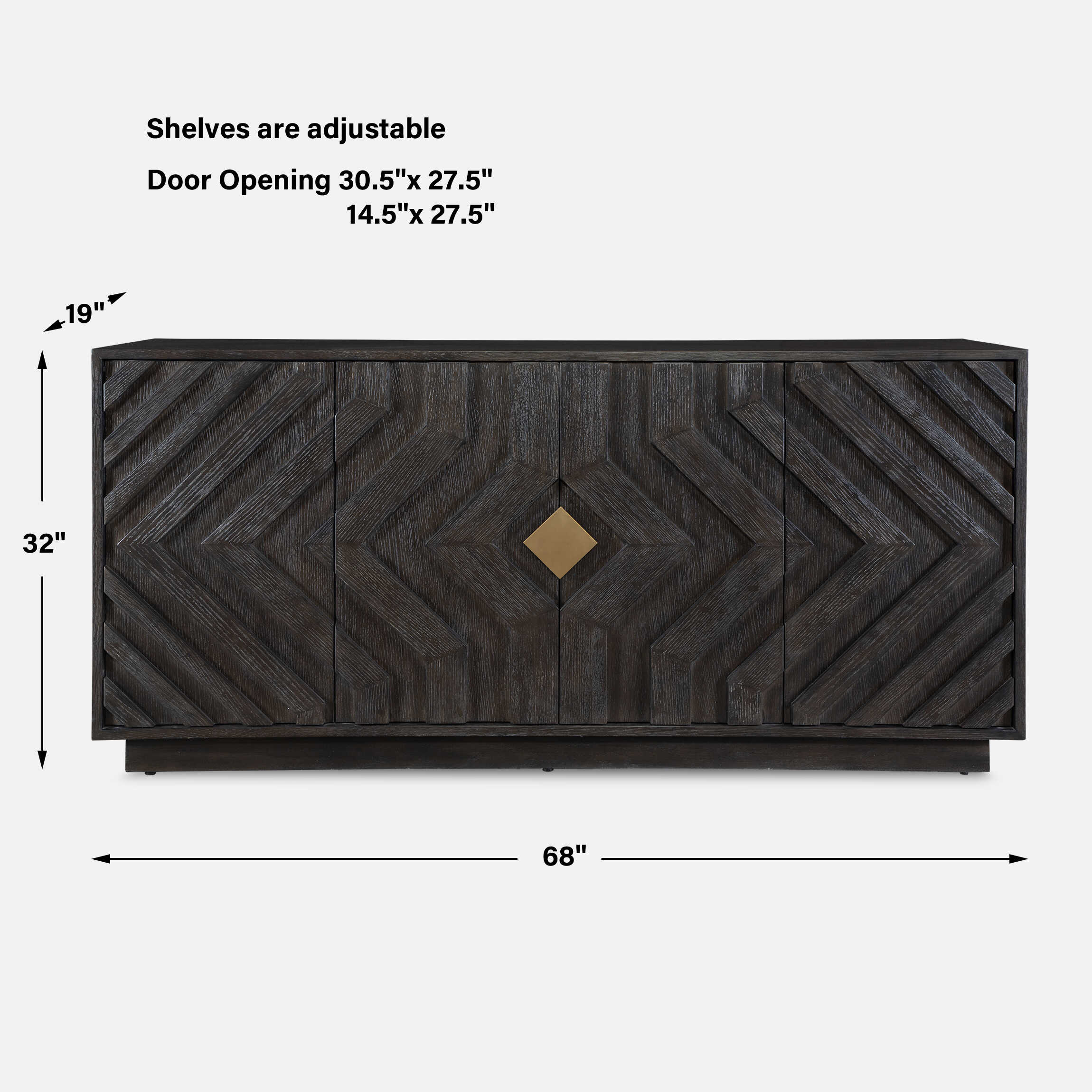 Uttermost Faulkner 4 Door Cabinet