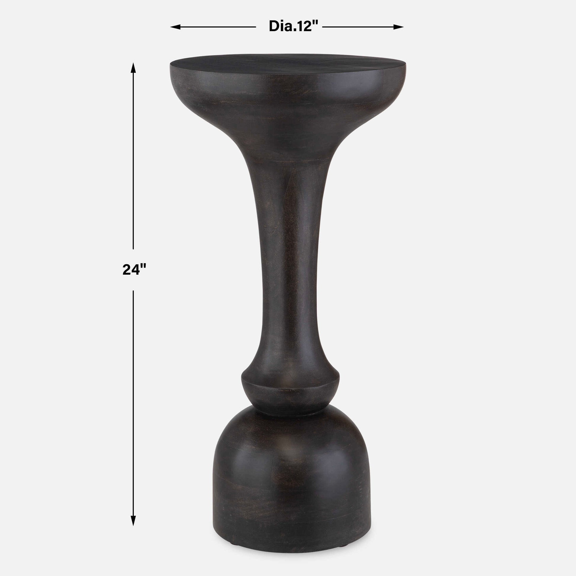 Uttermost Gambit Hourglass Accent Table