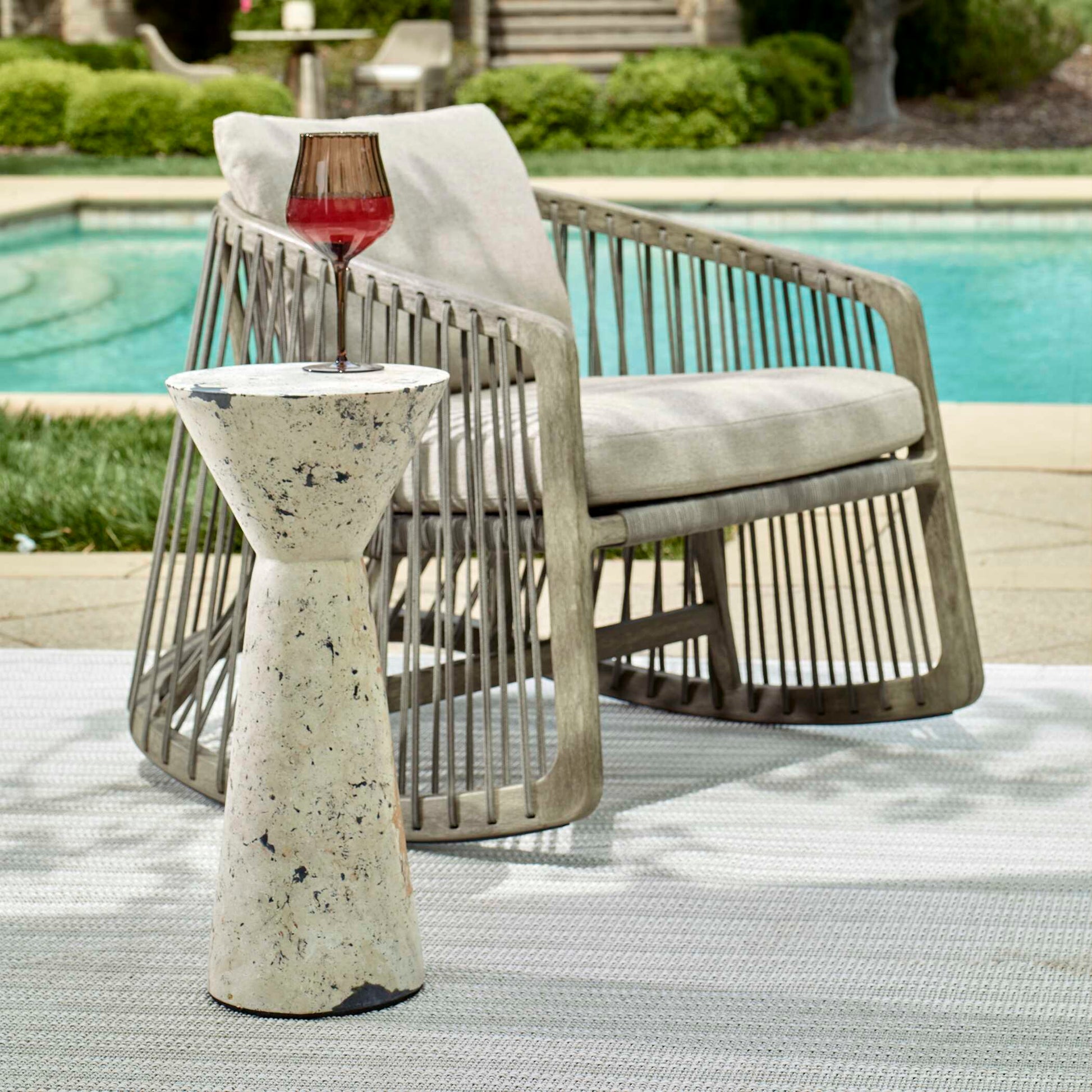 Uttermost Lenora Stone Drink Table