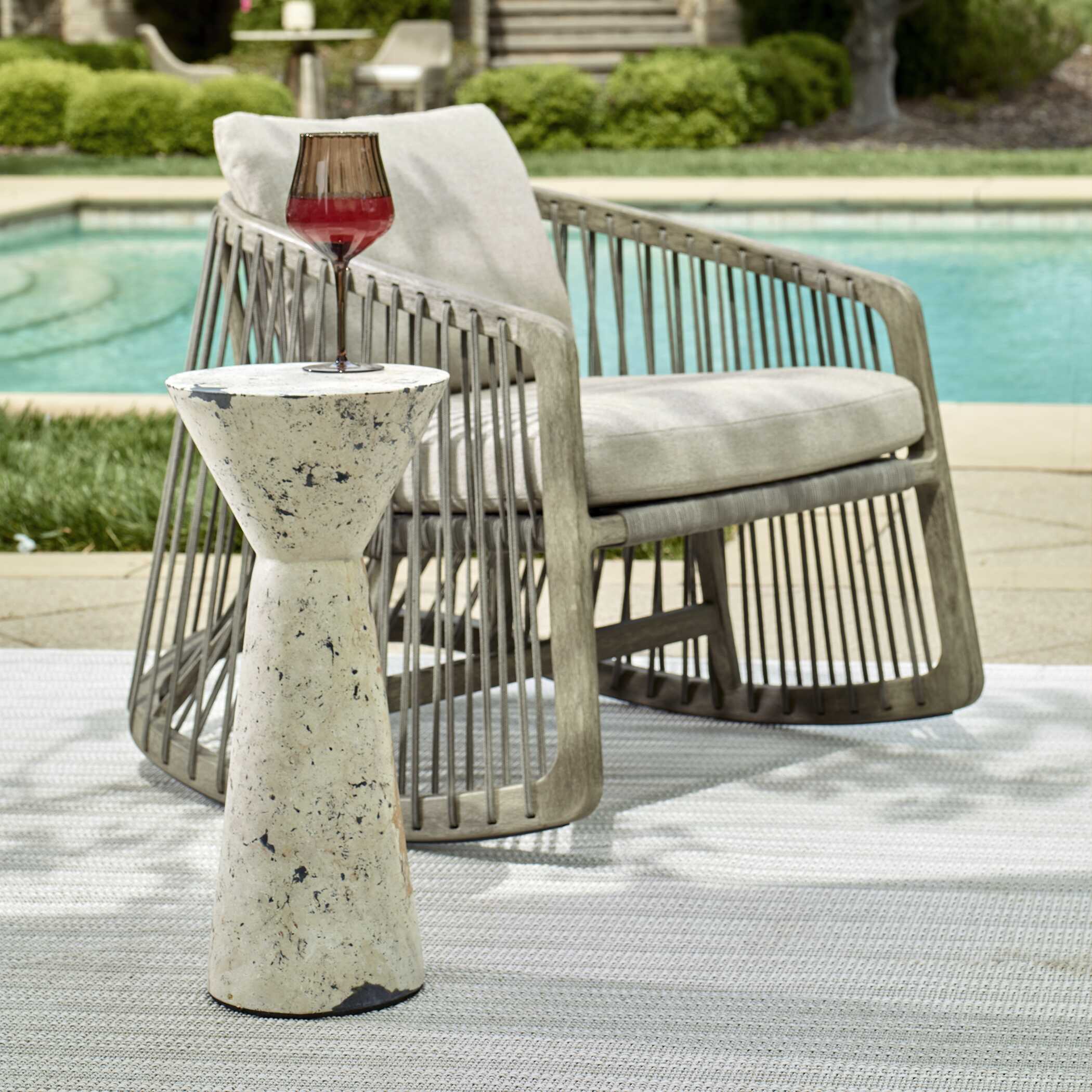 Uttermost Lenora Stone Drink Table