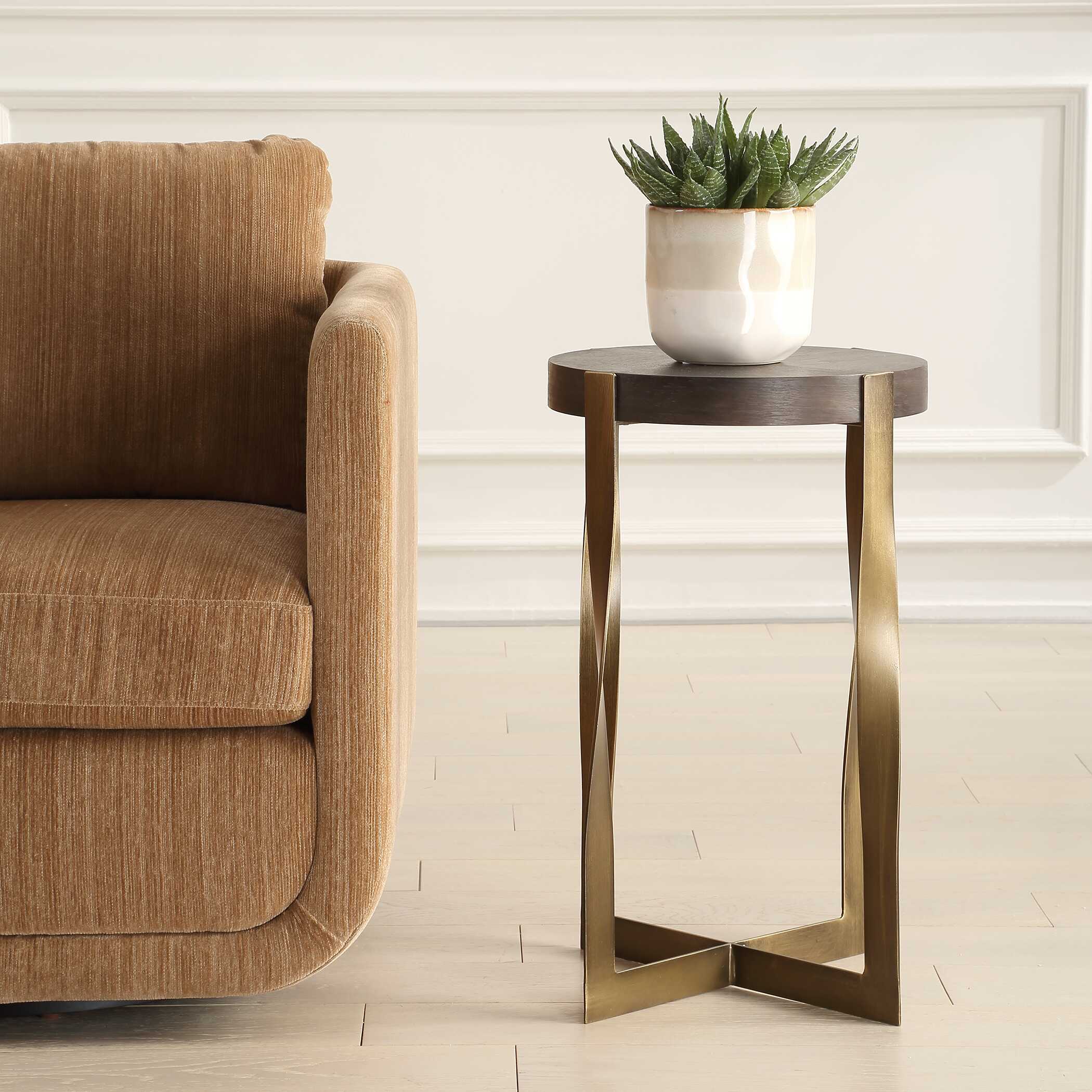 Uttermost Drew Brass Accent Table