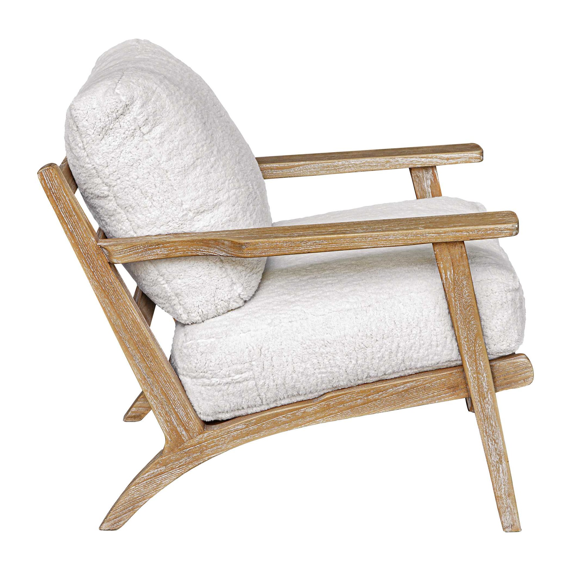 Uttermost Laid Back Sheepskin Accent Chair